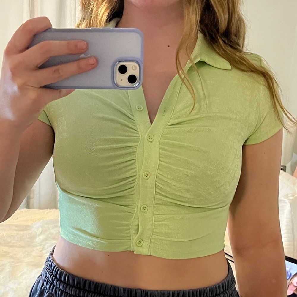 green princess polly shirt